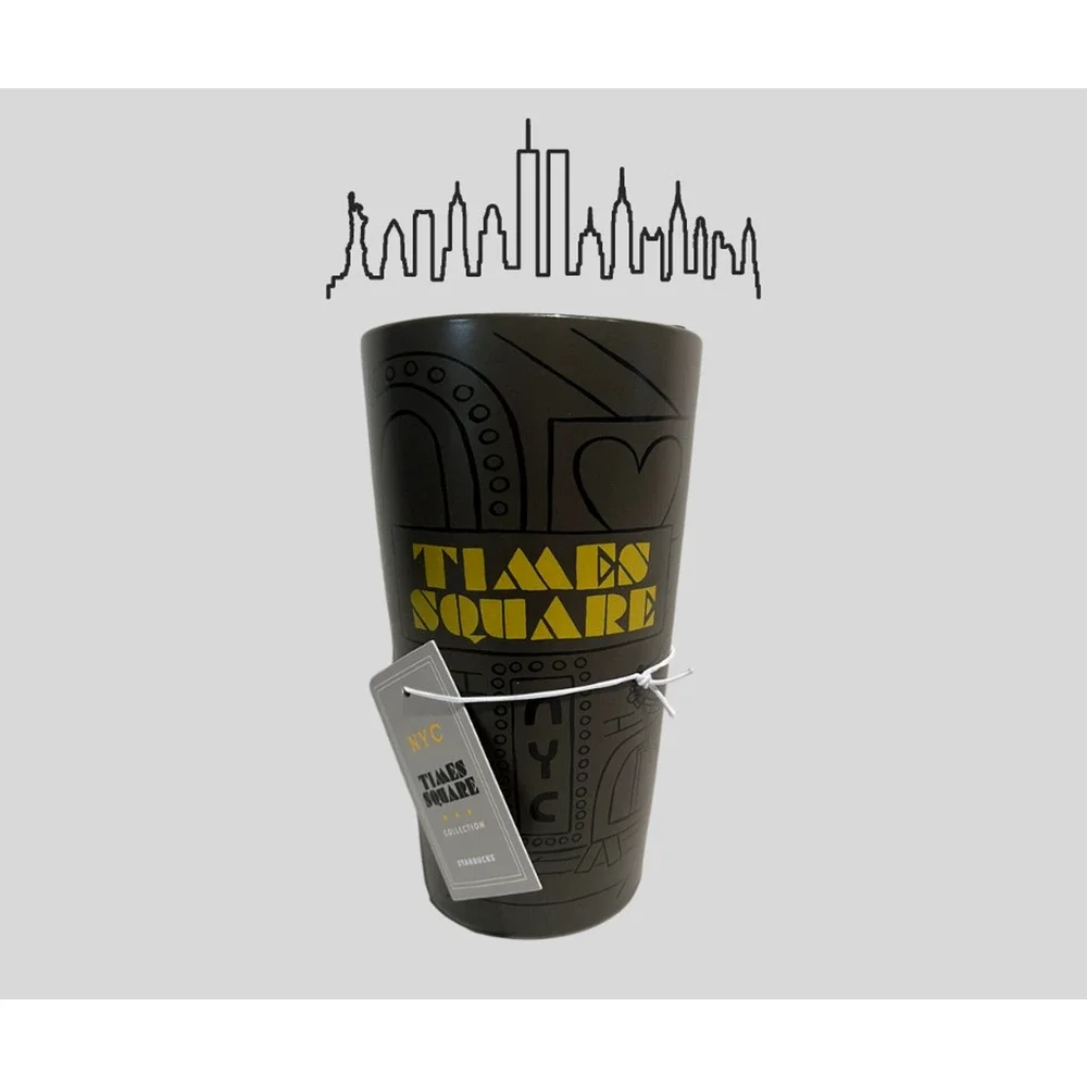 Starbucks New York City Times Square Tumbler Cup 12oz Ceramic Broadway Souvenir